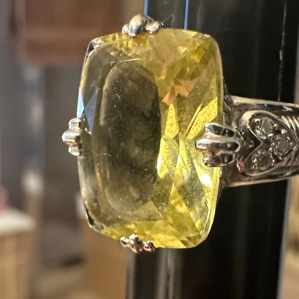 Judith Ripka limone quartz ring in 925 sterling silver. - Picture 5 of 9